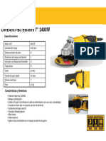 Ficha Tecnica Esmeriladora Angular de 7 Pulgadas Dwe4557 Dewalt