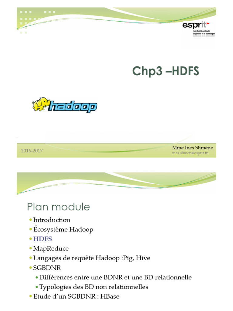 Introduction à HDFS et son écosystème | PDF | Apache Hadoop | Fichier ...