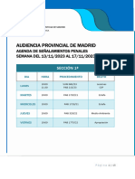 Agenda de Señalamientos AP Semana Del 13 Al 17 de Noviembre