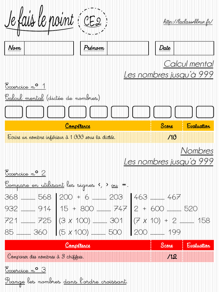 Évaluation Maths CE2 : Période 1 | PDF | Formes géométriques | Euclide