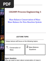 L3-Conservation of Mass - Non-Reactive Material Balance