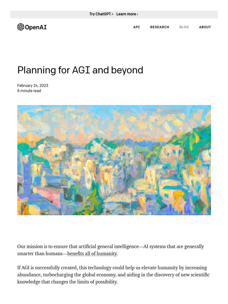 Preparing for the Future of AGI | PDF | Artificial Intelligence ...