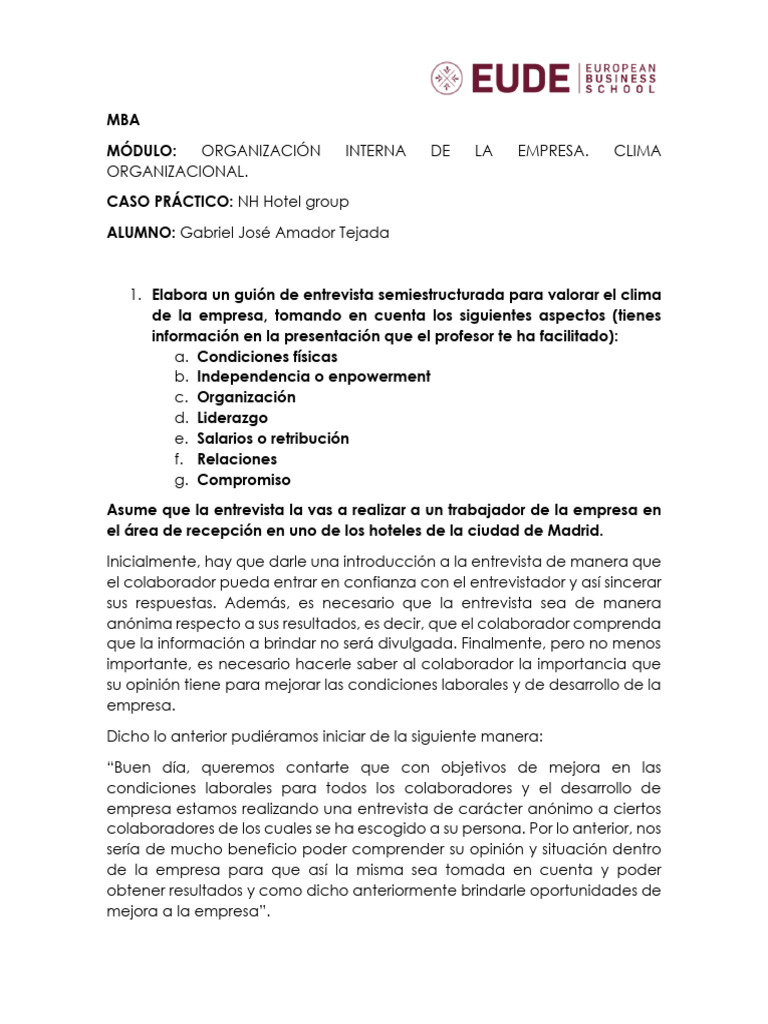 Nh hotel group caso pr ctico pdf business liderazgo