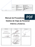 Manual de Gasto de Viajes Del Personal