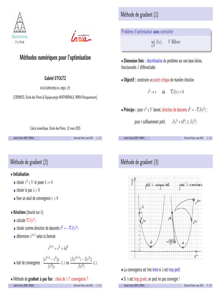 Méthodes numériques d'optimisation | PDF | Optimisation mathématique ...