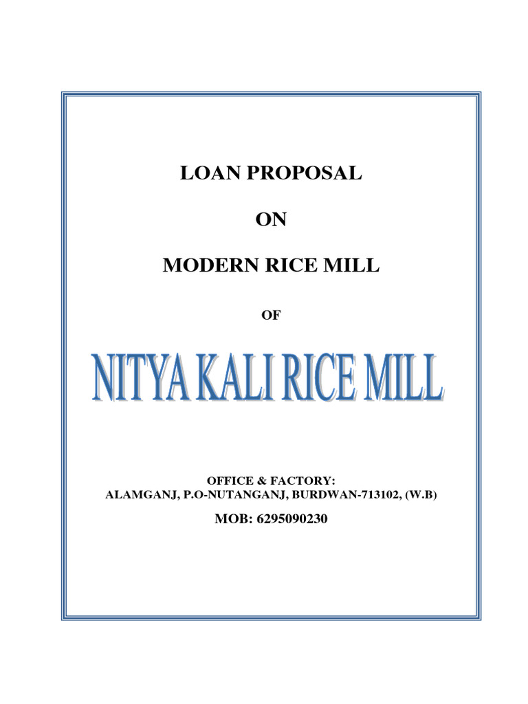 Project Report - Nityakali Rice Mill | PDF