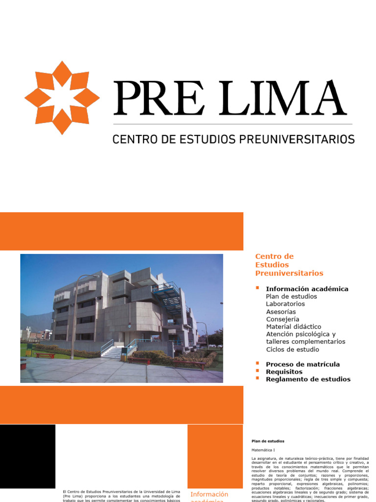 Información sobre Pre Lima | PDF | Geometría | Sicología