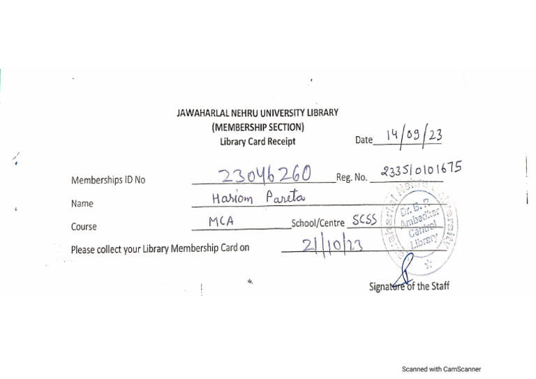 Library Slip | PDF