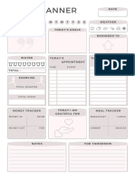 Customizable Daily Planner Template