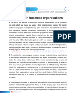 Change in Business Organisations
