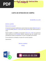 Modelo de Carta de Intención (LOI) | PDF