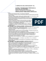 Obligaciones y Derechos Del Empleador y El Trabajador