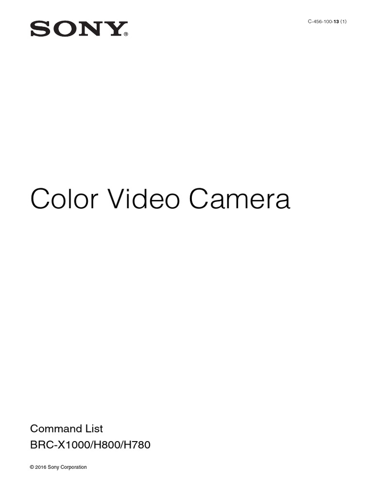 VISCA Command Guide for BRC Cameras | PDF | Transmission Control ...