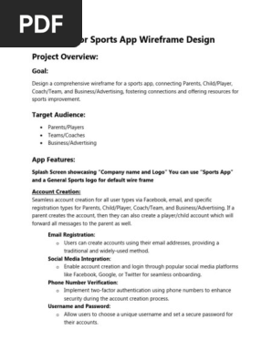 User Brief for Sports App Wireframe Design (1)