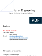 Introduction To Economics Lecture Notes Undergraduate Engineering Student Yr 4 UNZA Aug 2023