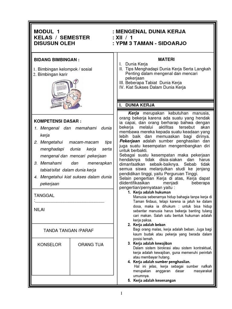 Memahami Dunia Kerja Dan Tips Sukses Pdf
