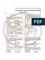 Class - 6 Sainik Sample Paper 2020 Date - 20 - 12 - 2023