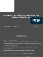 Architect s Certification s Note