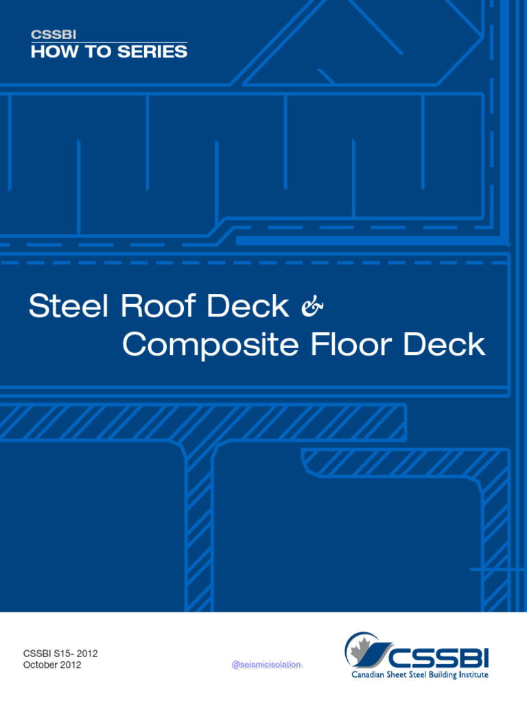CSSBI S15 12 How To Series Steel Roof Deck and Composite Floor Deck PDF Roof Concrete