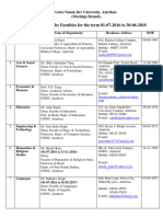 GNDU List of Deans