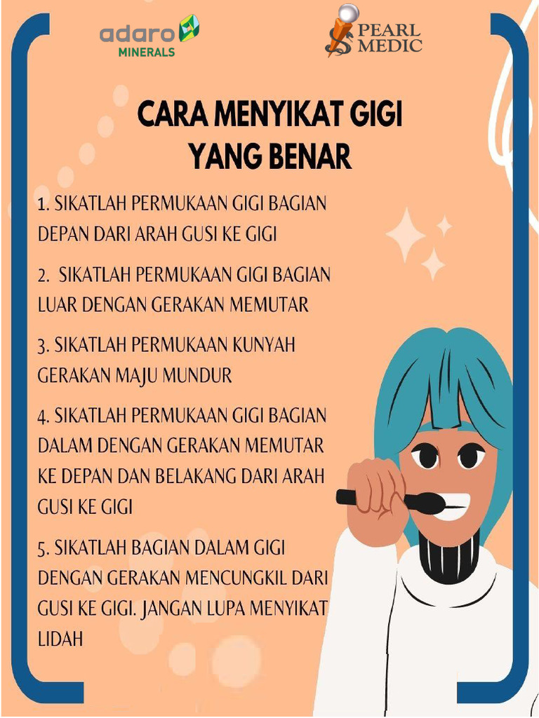 Cara Menyikat Gigi Yg Benar | PDF