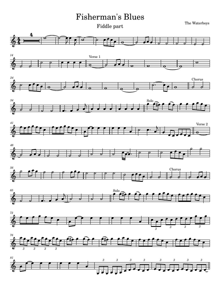 Fisherman's Blues Chords and Lyrics | PDF | Rock Music | Musical Forms