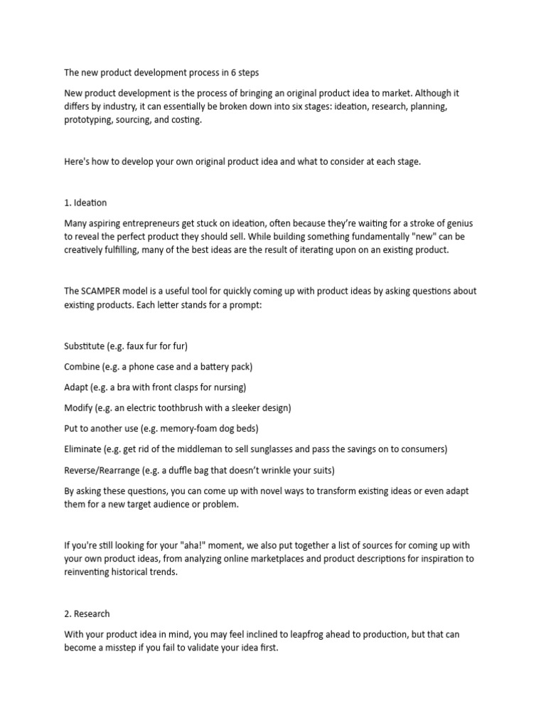 6 Steps in New Product Development | PDF | Cosmetics | Product (Business)
