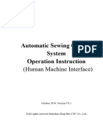 Automatic Sewing Control System Operation Instruction: (Human Machine Interface)