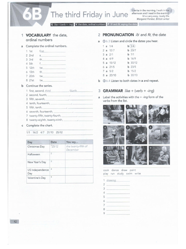 English File Elementary Workbook With Key (4th Edition) Pt4 | PDF