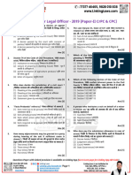 Junior Legal Officer Jlo Exam Paper II CRPC CPC 2019 602