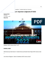 Jharkhand High Court - Important Judgments of 2022