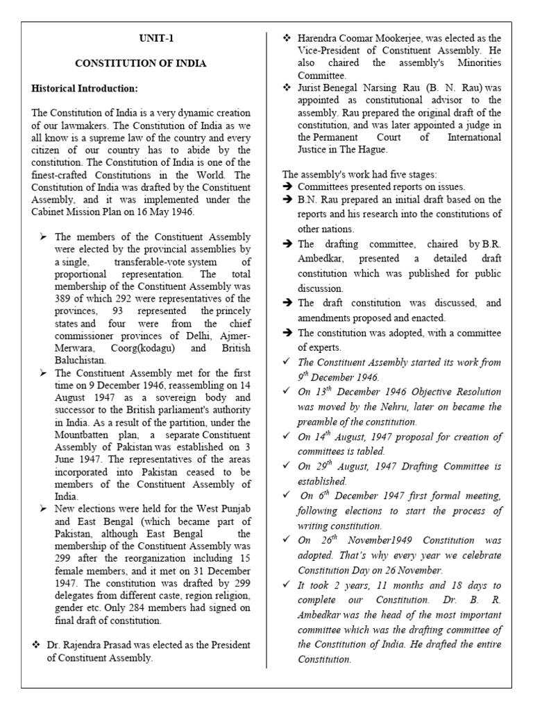 Introduction To Constitution of India | PDF