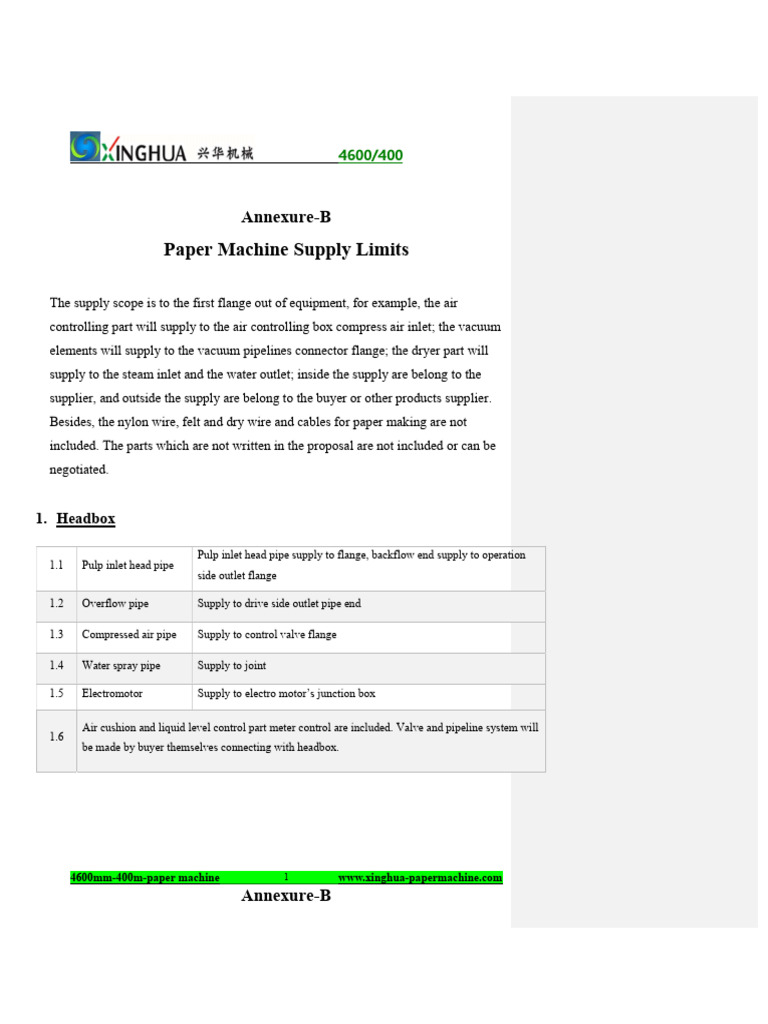 Annexure B Supply Limits PDF Vacuum Cleaner Industrial Processes
