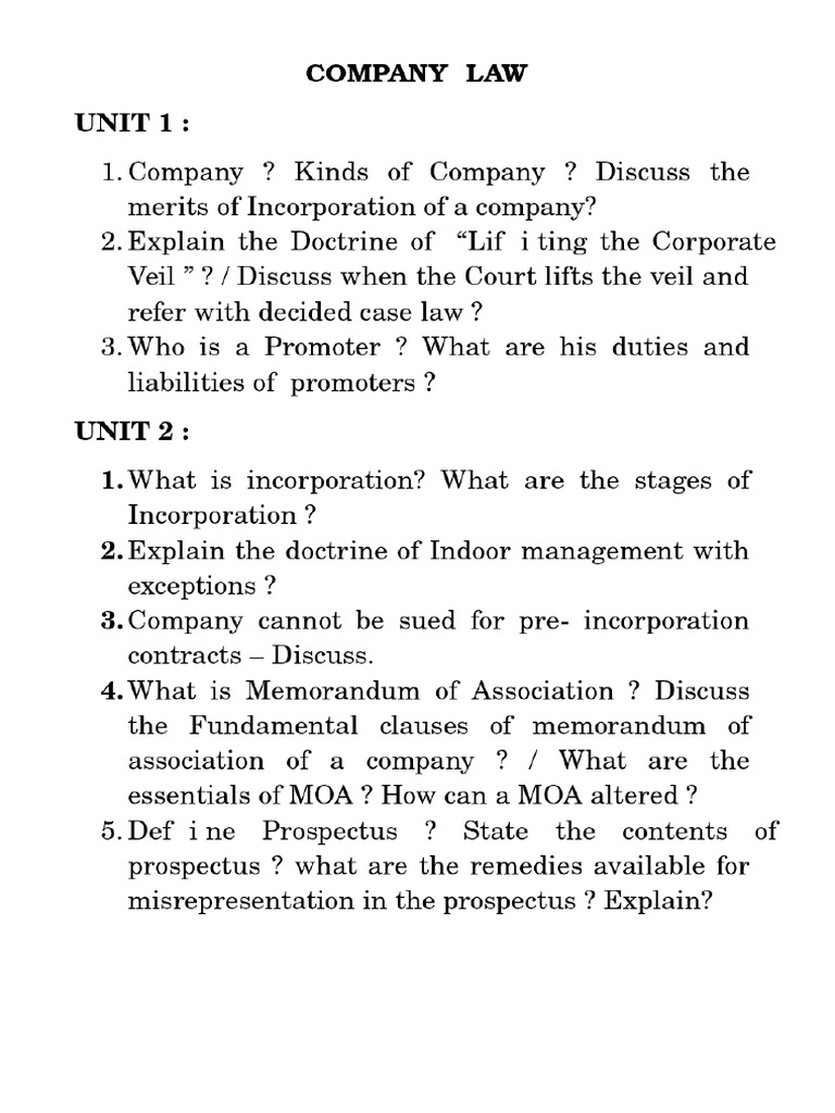 company-law-important-questions-pdf
