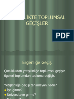 Ders-Ergenlikte Toplumsal Geçişler