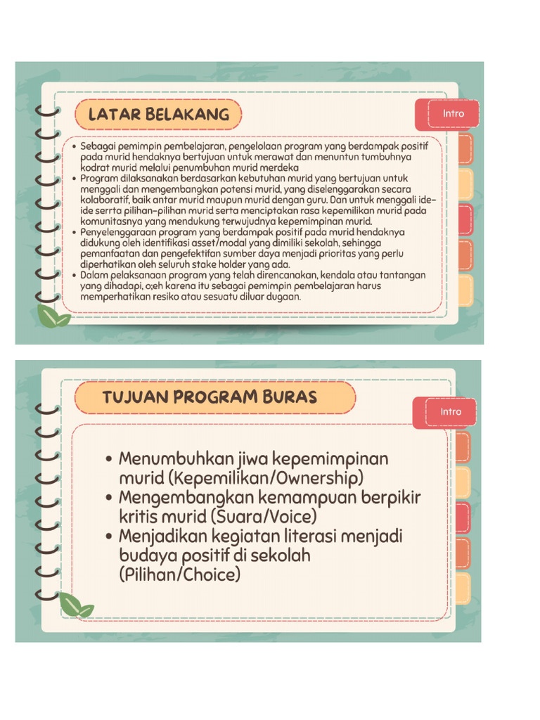 Rancangan Program Sekolah | PDF