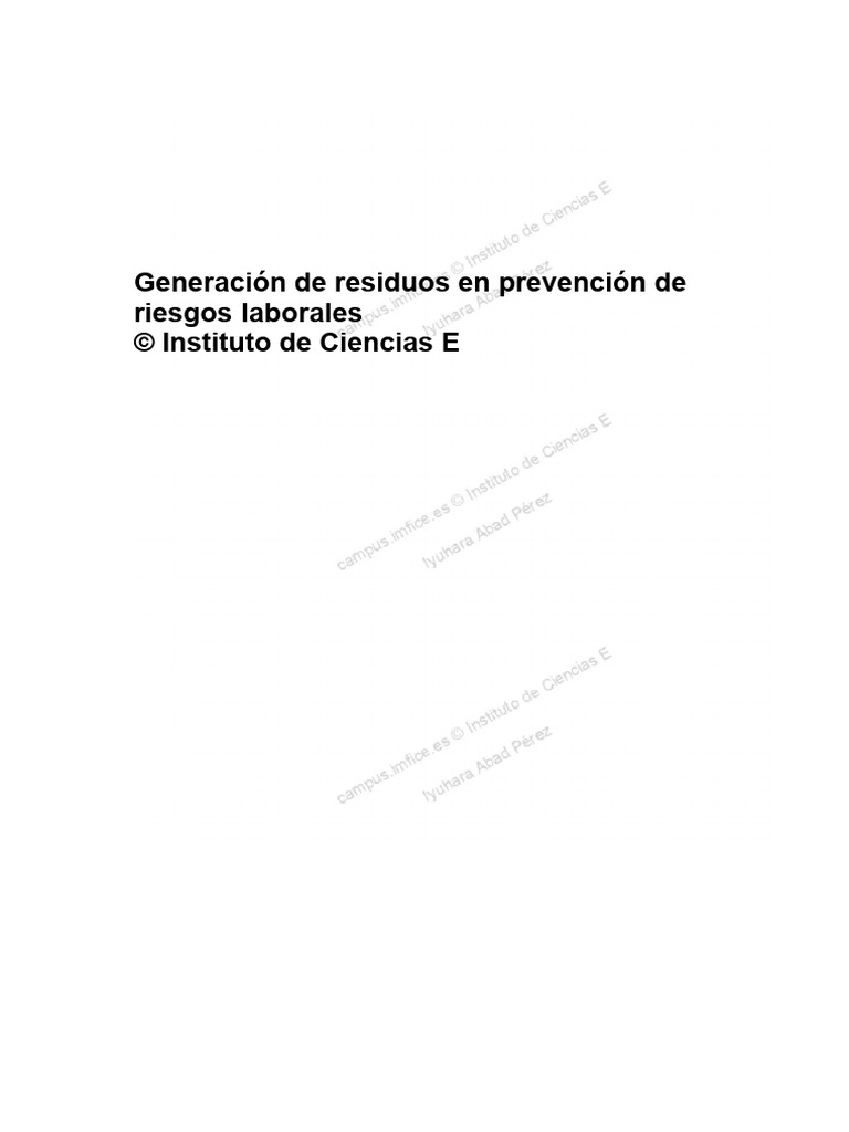 Residuos y Prevención de Riesgos Laborales | PDF | Residuos | Gestión ...