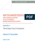 ENRG406 - L4 - Thermal Design Recuperators