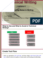 Lecture 4 - Technical Writing - Eliminating Noise in Writing