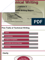 Lecture 3 - Technical Writing - Technical Writing Basics