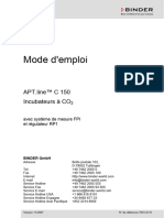 Mode D'emploi: APT - Line™ C 150 Incubateurs À CO