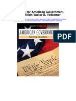 Test Bank For American Government 14th Edition Walter e Volkomer