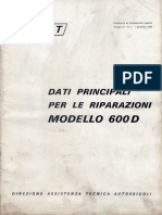 Fiat Dati Principali Per Le Riparazioni Modello 600D
