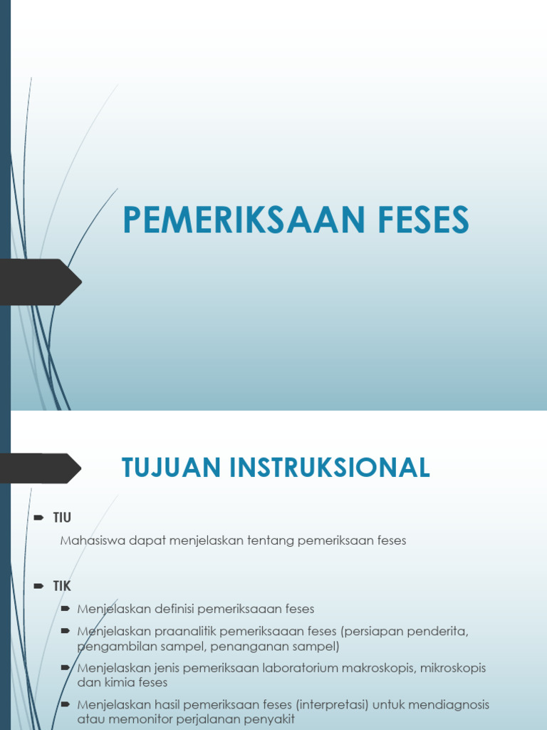 Pemeriksaan Feses untuk Diagnosa Penyakit | PDF