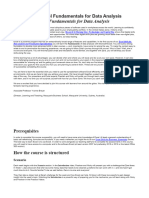 Welcome To Excel Fundamentals For Data Analysis