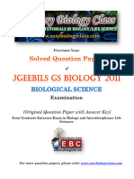 GS Biology 2011 Biology Question Paper