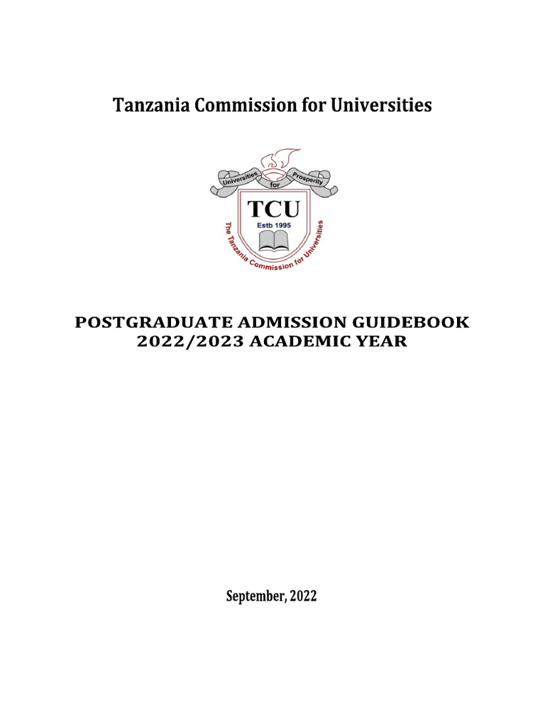TCU Postgraduate Admission Guide 2022/23 | PDF | Academic Degree ...