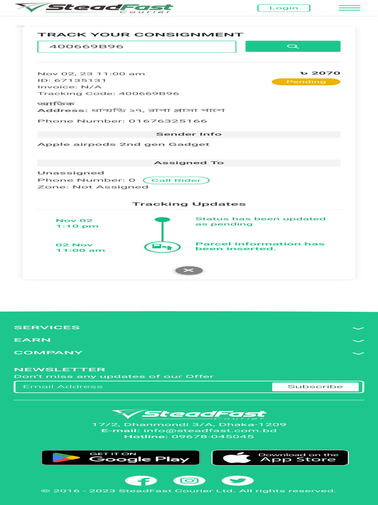 Steadfast Courier Fastest Courier Service in Bangladesh | PDF