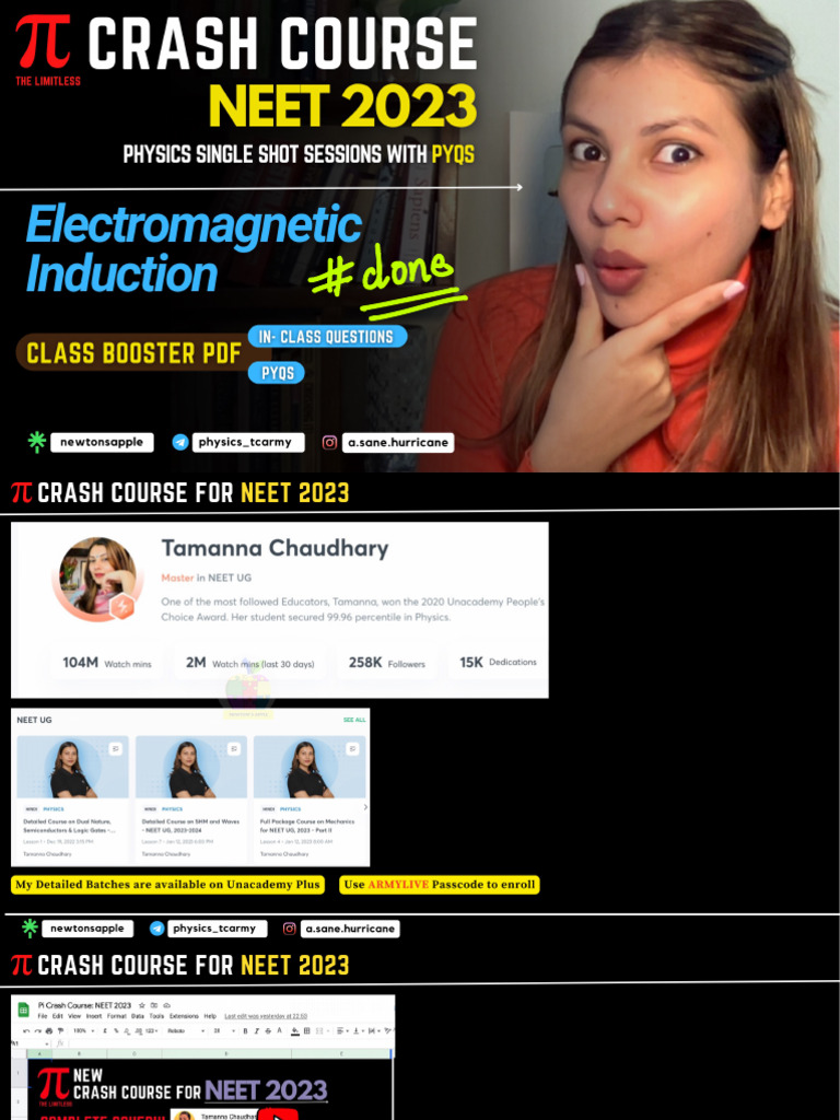 Pi Class PDF - Electromagnetic Induction | PDF | Inductor | Inductance