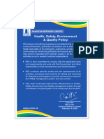 PRL Health, Safety Environment New Policy